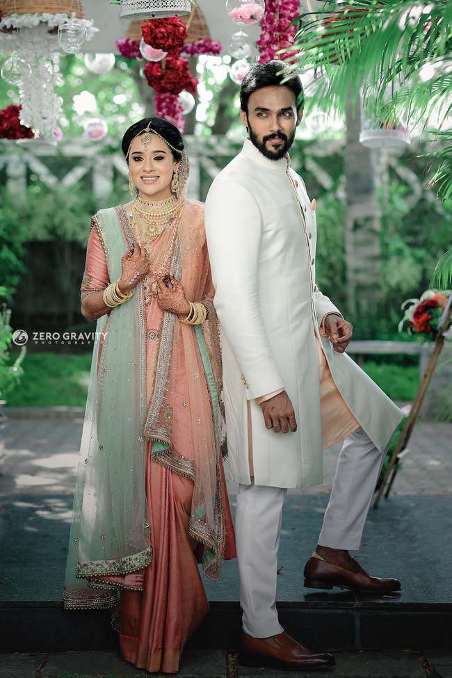 Actor Arav - Actress Raahei Marriage Stills